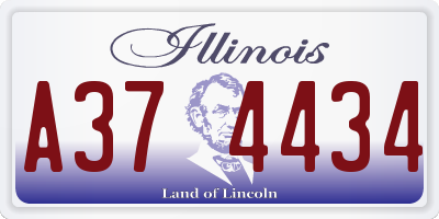 IL license plate A374434