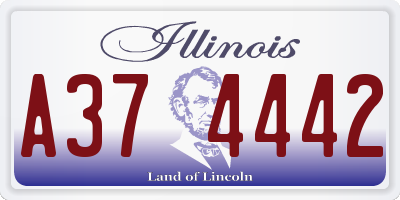 IL license plate A374442