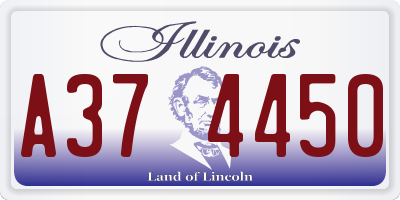 IL license plate A374450