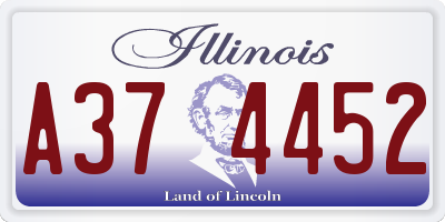 IL license plate A374452