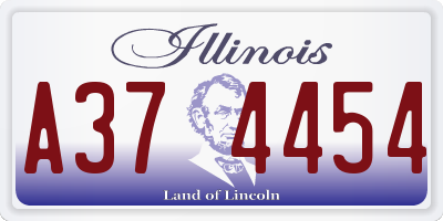 IL license plate A374454