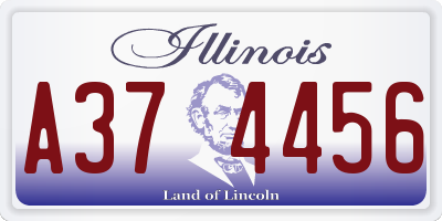 IL license plate A374456