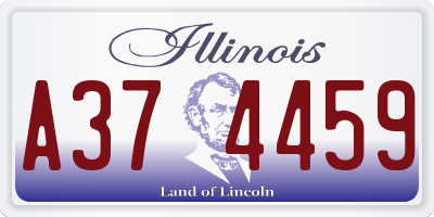 IL license plate A374459