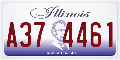 IL license plate A374461