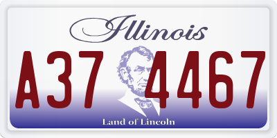 IL license plate A374467