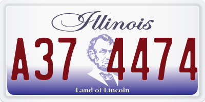 IL license plate A374474