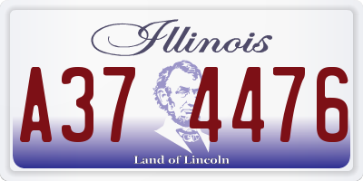 IL license plate A374476