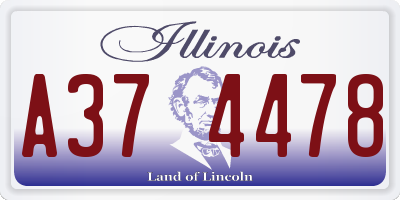 IL license plate A374478