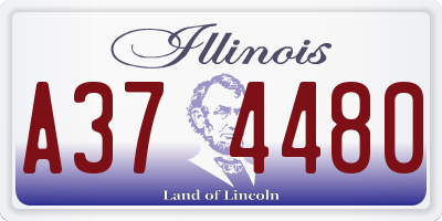 IL license plate A374480