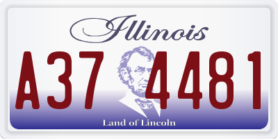 IL license plate A374481