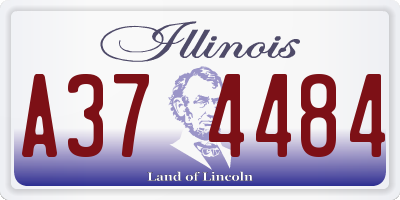 IL license plate A374484