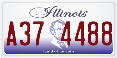 IL license plate A374488