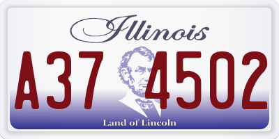 IL license plate A374502