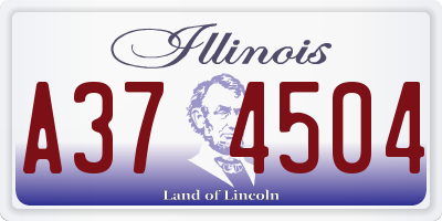 IL license plate A374504
