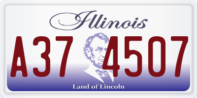 IL license plate A374507