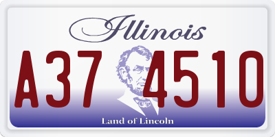IL license plate A374510