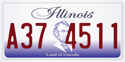 IL license plate A374511