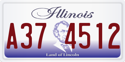 IL license plate A374512