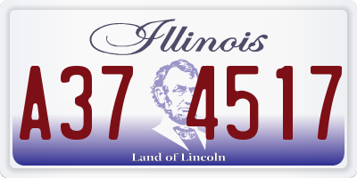 IL license plate A374517
