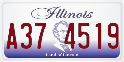 IL license plate A374519
