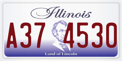 IL license plate A374530