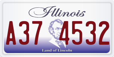 IL license plate A374532