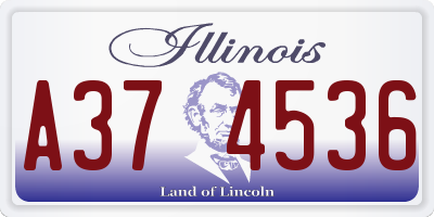 IL license plate A374536