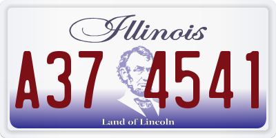 IL license plate A374541