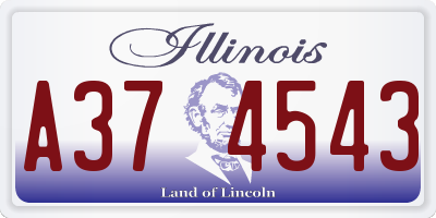 IL license plate A374543