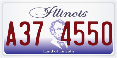 IL license plate A374550