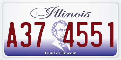 IL license plate A374551