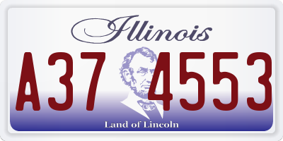 IL license plate A374553