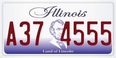 IL license plate A374555