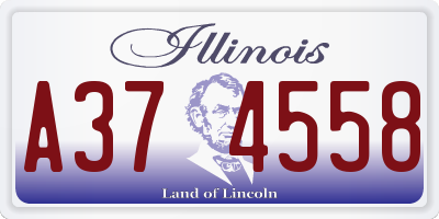IL license plate A374558