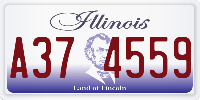IL license plate A374559