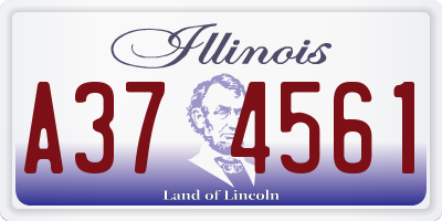 IL license plate A374561
