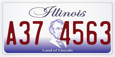 IL license plate A374563
