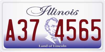 IL license plate A374565