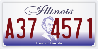 IL license plate A374571