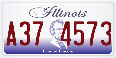 IL license plate A374573