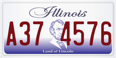 IL license plate A374576