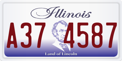 IL license plate A374587