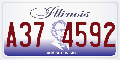 IL license plate A374592