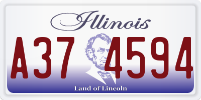 IL license plate A374594