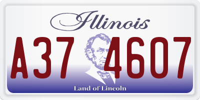 IL license plate A374607
