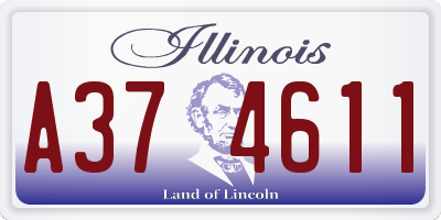 IL license plate A374611