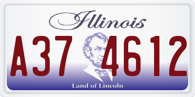 IL license plate A374612