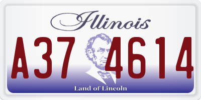 IL license plate A374614