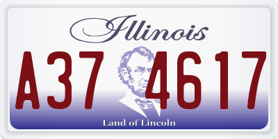 IL license plate A374617