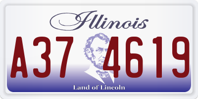 IL license plate A374619